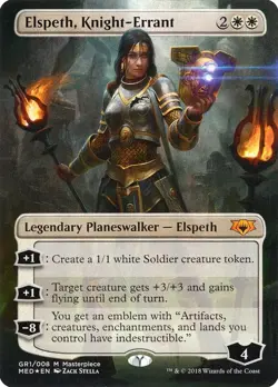 MTG -Elspeth, Knight-Errant - Fanart Foil Mythig Edition - EDH / Playtest - Image 1
