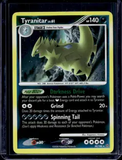 2008 Pokemon Diamond & Pearl Stormfront Tyranitar Reverse Holo #30/100 - Image 1