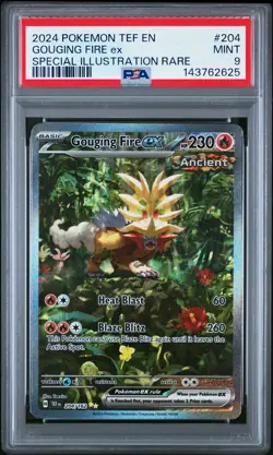 Gouging Fire EX 204/162 Special Illustration Rare Pokemon PSA 9 *625 - Image 1