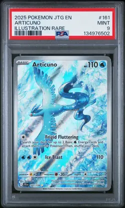 2025 POKEMON JTG EN-JOURNEY TOGETHER ILLUSTRATION RARE #161 ARTICUNO PSA 9 - Image 1