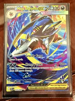 Pokemon TCG Mega Sharpedo ex SIR 127/094 Me02 Phantasmal Flames + extra Cards - Image 1