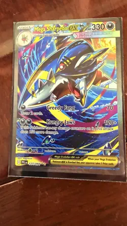 Pokemon TCG Mega Sharpedo ex SIR 127/094 Me02 Phantasmal Flames + extra Cards - Image 2