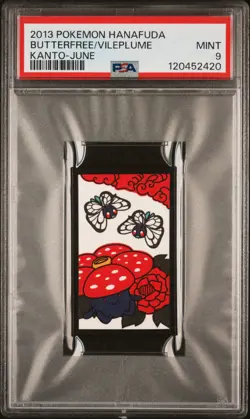 2013 POKEMON HANAFUDA KANTO JUNE BUTTERFREE/VILEPLUME PSA 9 - Image 1