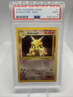 1999 Pokemon Base Set Alakazam Holo PSA 9 - Image 1