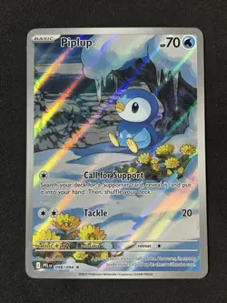 2025 Pokemon Piplup PFL EN 098/094 Phantasmal Flames Rare - Image 1