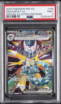 2025 POKEMON PRISMATIC EVOLUTIONS SPECIAL ILLUSTRATION RARE DRAGAPULT EX PSA 9 - Image 1