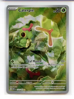 Caterpie Full Art 172/165 Illustration Rare Scarlet Violet 151 Pokemon TCG - Image 1