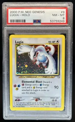 2000 Pokemon Neo Genesis Lugia Holo #9/111 PSA 8 - Image 1