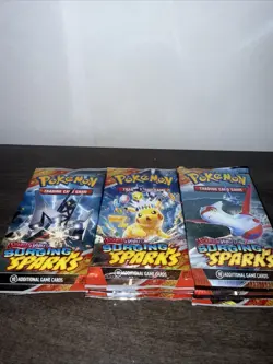 Pokemon TCG: Scarlet and Violet Surging Sparks x6 Sealed Booster Pack Bundle - Image 2