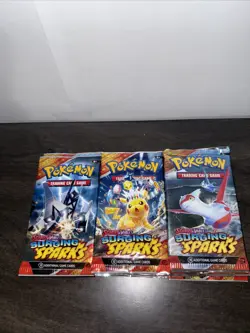 Pokemon TCG: Scarlet and Violet Surging Sparks x6 Sealed Booster Pack Bundle - Image 3