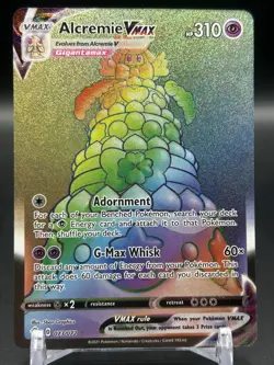 Pokemon Alcremie VMAX 073/072 Shining Fates Secret Rainbow Rare - NM - Image 1