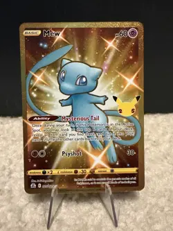 2021 Pokemon Celebrations Mew #025 Secret Rare Full Art Won’t GEM - Image 1