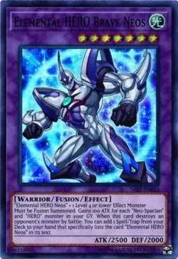 Yugioh! Elemental HERO Brave Neos - SAST-EN035 - Super Rare - Unlimited Edition - Image 1