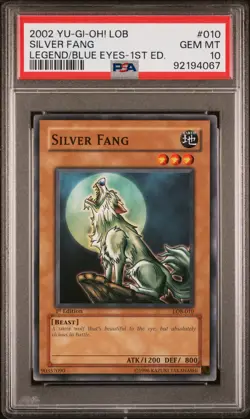 Silver Fang LOB-010 Common 1st Edition Yugioh PSA 10 *067 - Image 1