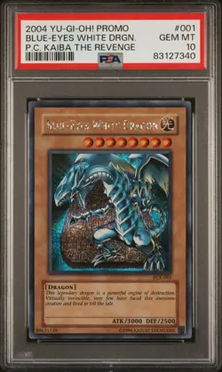 Blue Eyes White Dragon PCK-001 Secret Rare Promo Yugioh PSA 10 *340 - Image 1