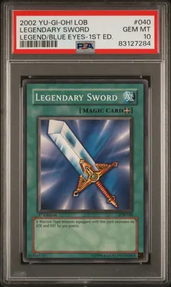 Legendary Sword LOB-040 Common 1st Edition Yugioh PSA 10 *284 - Image 1