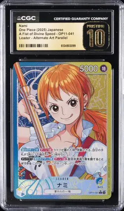 2025 ONE PIECE JPN ALT ART #OP11-041 NAMI CGC 10 PRISTINE - Image 1