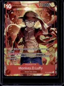 2024 One Piece Treasure Booster Monkey D Luffy Super Rare Promo #ST10-006 - Image 1