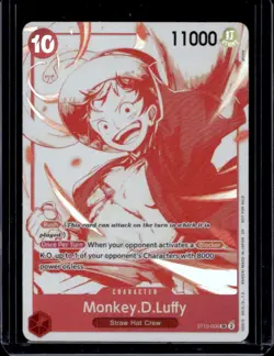 2025 One Piece 3rd Anniversary Treasure Camp Monkey D Luffy Super Rare #ST10-006 - Image 1