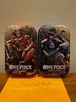 2x One Piece TCG Mini Tin Pack Set Vol 2 - New Sealed English (1 Sabo & 1 Ace) - Image 1