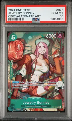2024 ONE PIECE OP07-500 YEARS IN THE FUTURE ALTERNATE ART JEWELRY BONNEY PSA 10 - Image 1