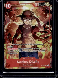 2024 One Piece Treasure Booster Monkey D Luffy Super Rare Promo #ST10-006 - Image 1