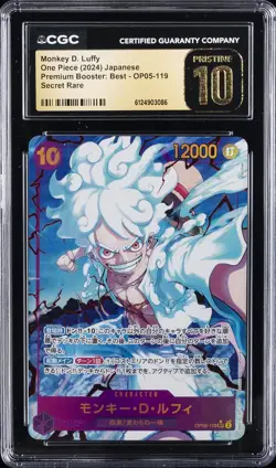 2024 ONE PIECE JPN SECRET RARE #OP05-119 MONKEY D LUFFY CGC 10 PRISTINE - Image 1