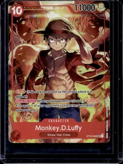 2024 One Piece Treasure Booster Monkey D Luffy Super Rare Promo #ST10-006 - Image 1