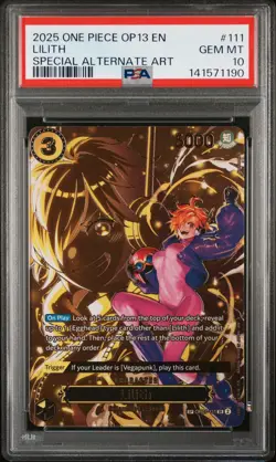 2025 ONE PIECE OP13-CARRYING ON HIS WILL SPECIAL ALTERNATE ART LILITH PSA 10 - Image 1