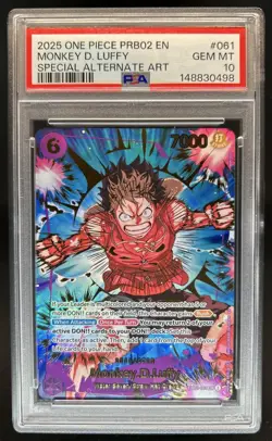 2025 One Piece The Best Monkey D. Luffy Promo Special Alt Art #EB02-061 PSA 10 - Image 1