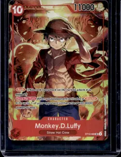 2024 One Piece Treasure Booster Monkey D Luffy Super Rare Promo #ST10-006 - Image 1