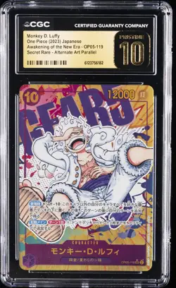 2023 ONE PIECE AWAKENING OF THE NEW ERA JPN MONKEY D. LUFFY CGC 10 PRISTINE - Image 1