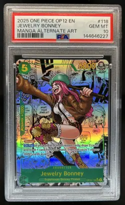 2025 One Piece Legacy of Master Jewelry Bonney Manga Art Alt SSP OP12-118 PSA 10 - Image 1