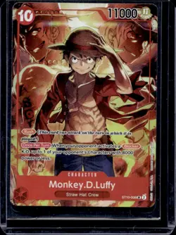 2024 One Piece Treasure Booster Monkey D Luffy Super Rare Promo #ST10-006 - Image 1