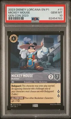 Disney Mickey Mouse Lorcana TCG 2023 en P1 Gen #11 PSA 10 Gem Mint - Image 1