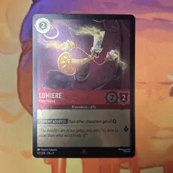 Disney Lorcana Fabled - Lumiere Fiery Friend 121/204 - Cold Foil - Image 1