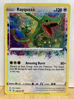 Pokemon Vivid Voltage Rayquaza Amazing Rare Foil Card 138/185 - Image 1