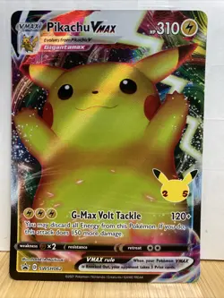 Pokemon Celebrations Promo Pikachu VMax Full Art Foil Card Rare SWSH62 - Image 1