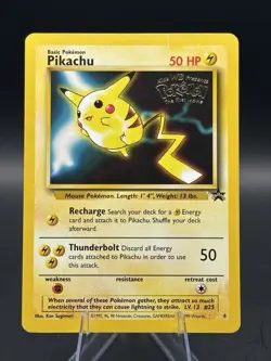 Pokemon TCG Black Star Pickachu #4 WB Promo Card - Image 1