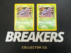 1999 Fossil Vintage Pokemon 2 Card Lot: Holo Muk 13/62 x2 - Image 1