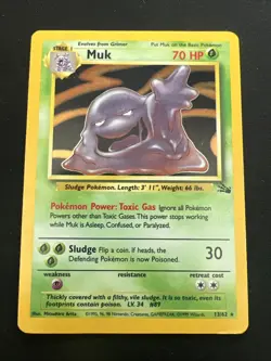 1999 Fossil Vintage Pokemon 2 Card Lot: Holo Muk 13/62 x2 - Image 4