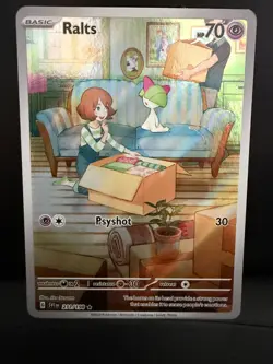 Ralts 211/198 Illustration Rare Scarlet & Violet Pokemon Pokemon Card NM - Image 1