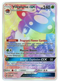 Vileplume GX 250/236 Secret Rainbow Rare Cosmic Eclipse Pokemon Card - Image 1