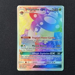 Vileplume GX 250/236 Secret Rainbow Rare Cosmic Eclipse Pokemon Card - Image 2