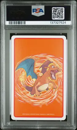 2004 POKEMON FIRERED VERSION PLAYING CARDS 5 OF HEARTS METAPOD PSA 10 - Image 2