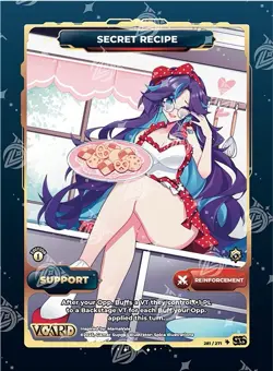 VCARD Secret Recipe Support Card Secret Rare 1st Edition - Image 1