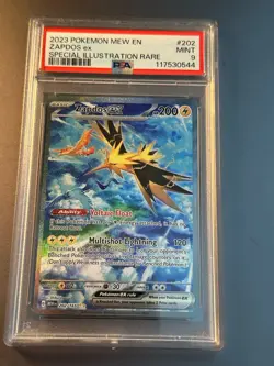 ZAPDOS EX 202/165 PSA 9 POKEMON 151 SIR POKEMON CARD HOLO ENGLISH - Image 1