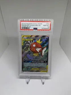 PSA 10 Magikarp & Wailord GX 161/181 Team Up Full Art Pokemon Card Sun And Moon - Image 1