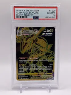 2022 Rayquaza VMAX #TG29 Silver Tempest PSA 10 Pokemon Card - Image 1