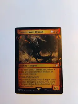 Cavern Hoard Dragon MTG Showcase Scroll Silver Foil - Image 1